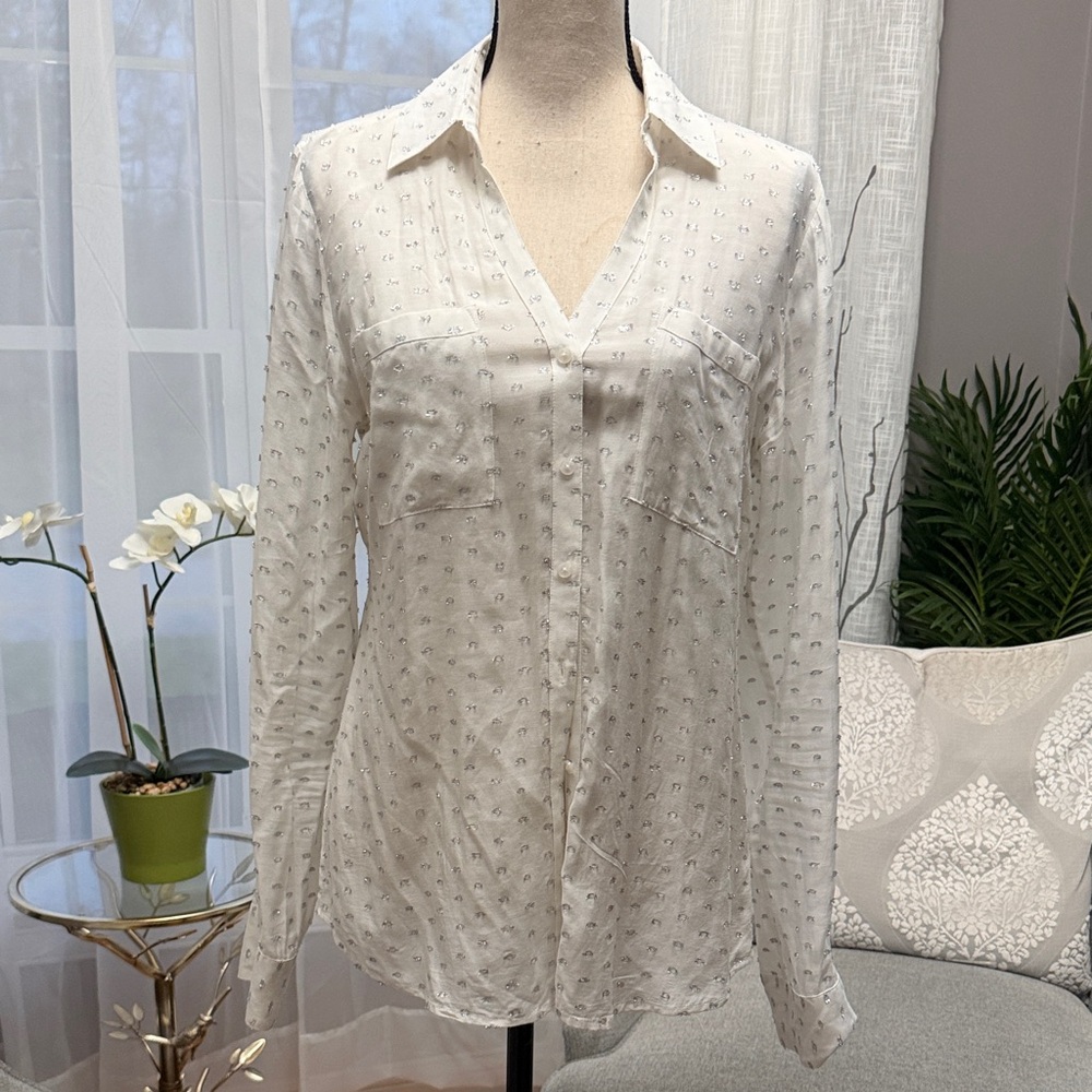 Express White Button Down Shirt